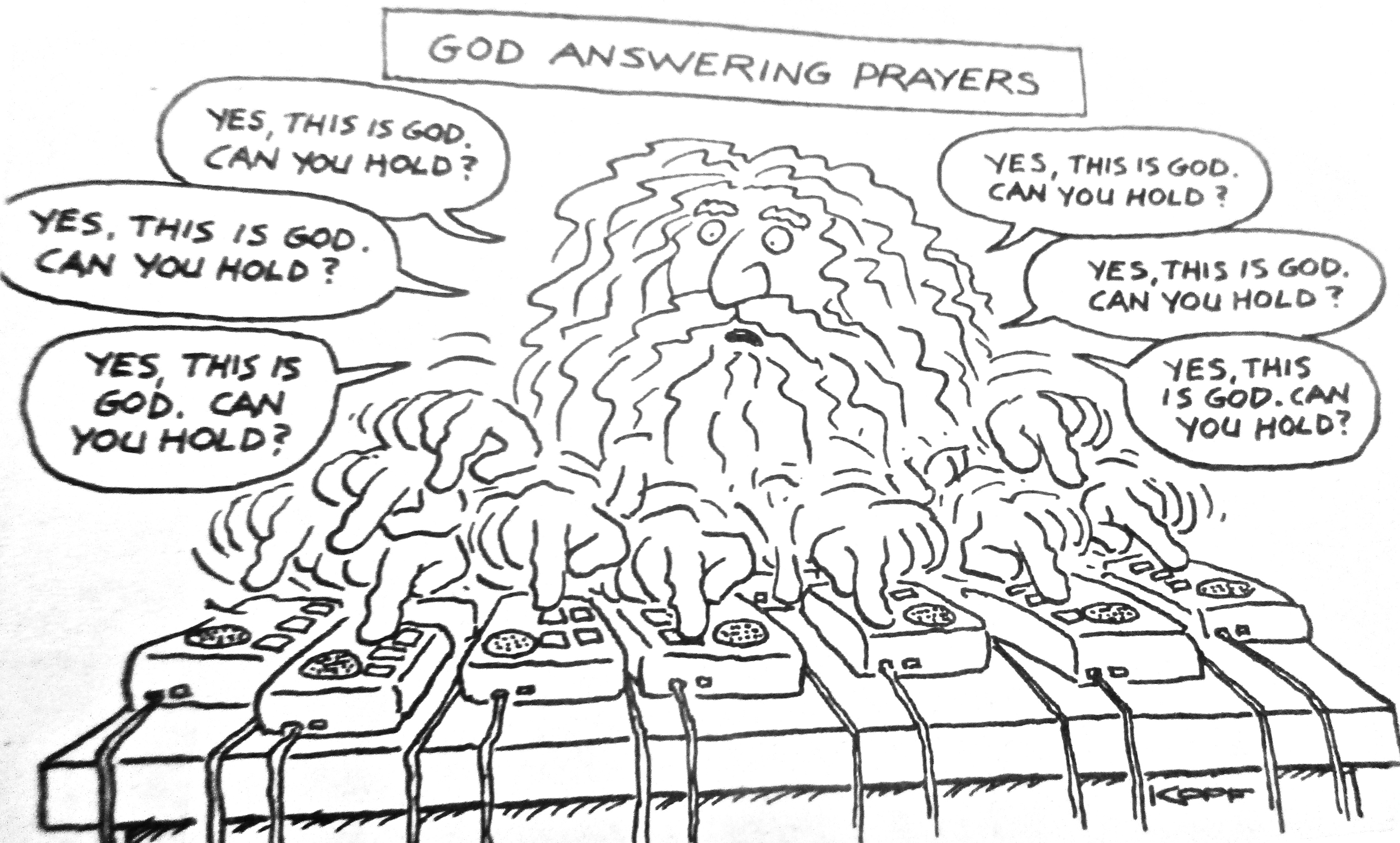 Cartoon - God Answering Prayers | Antarctica Journal